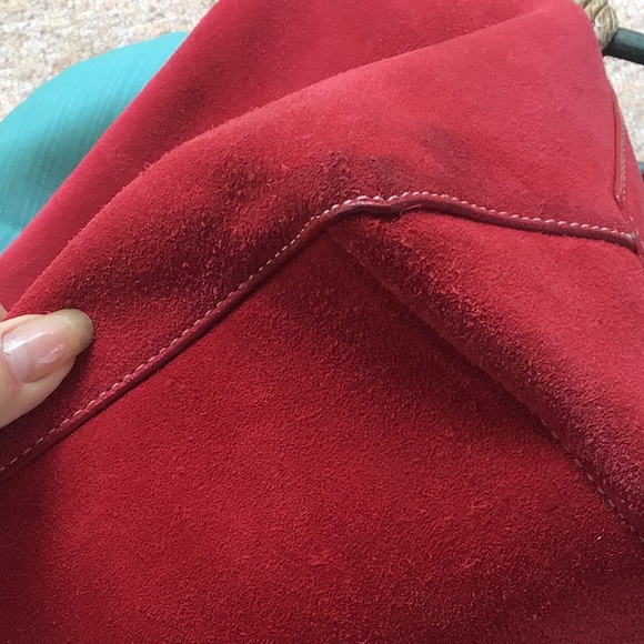 Gorgeous Francis Valentine red suede leather xbody - Picture 9 of 11